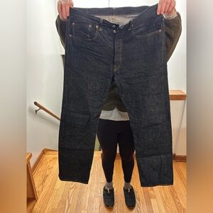 Levi's 501XX Men's Dark Blue Selvage Straight Jeans